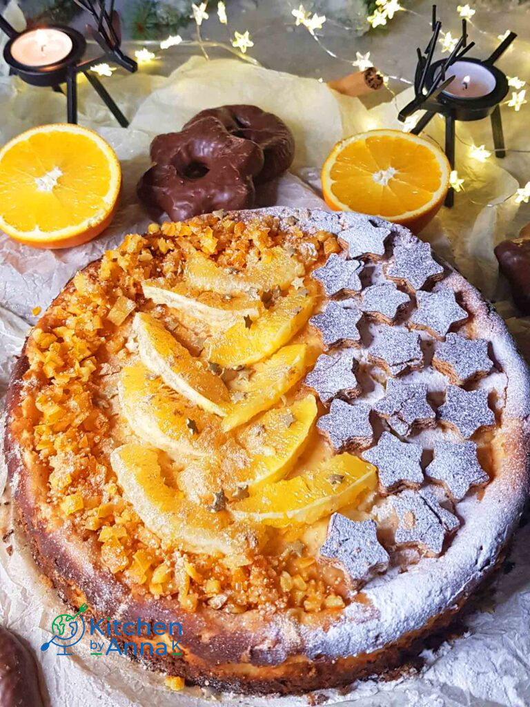 Orange and gingerbread cheesecake
