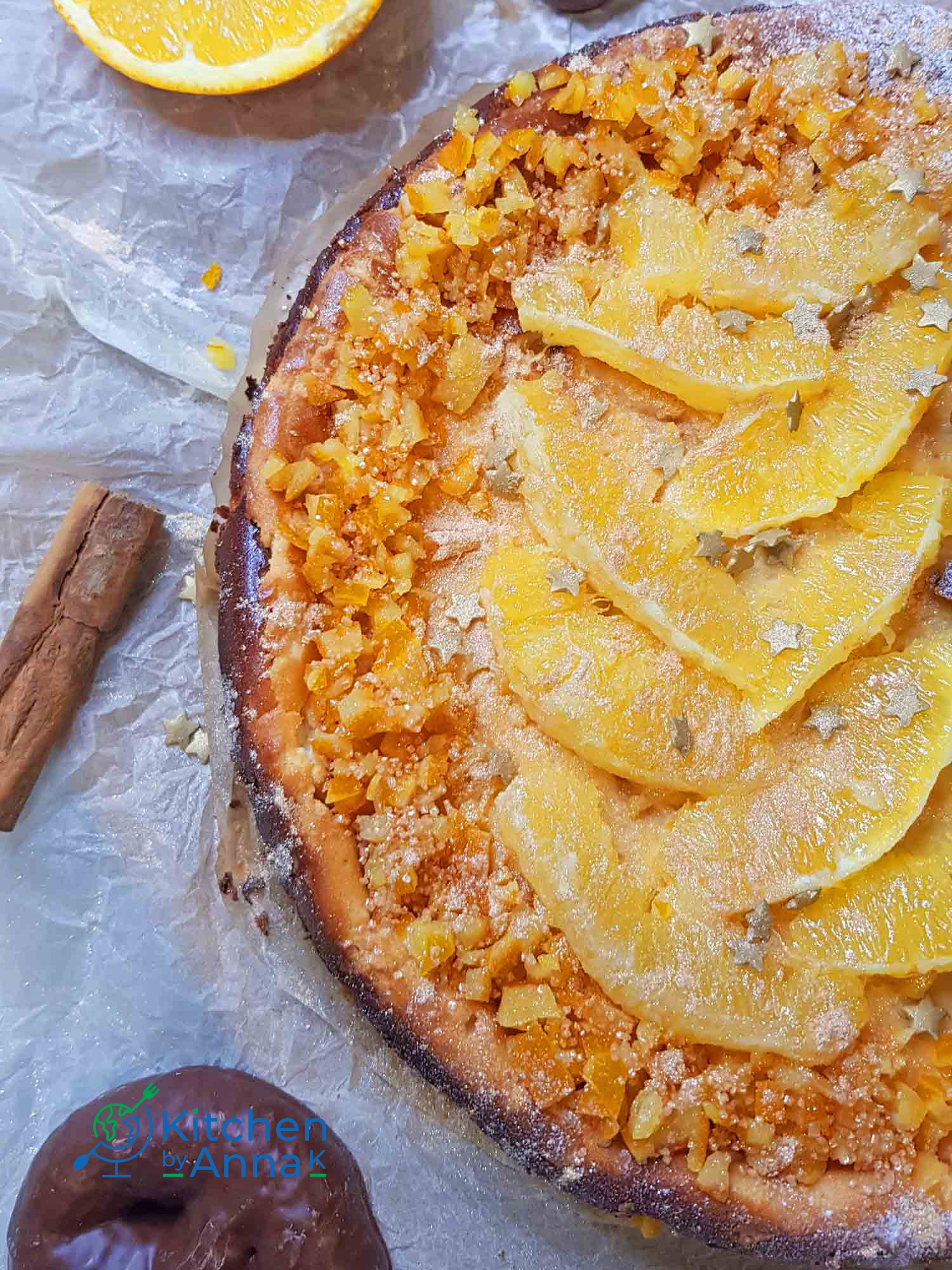 Orange and gingerbread cheesecake