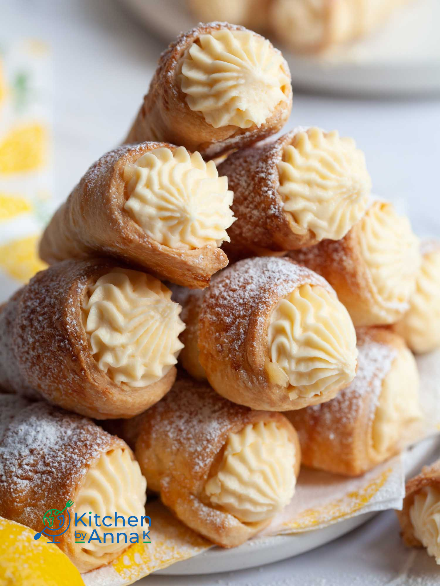 Lemon cream horns