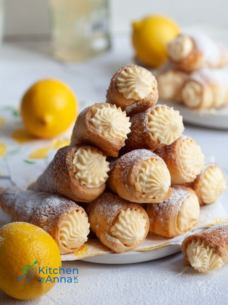 Lemon cream horns