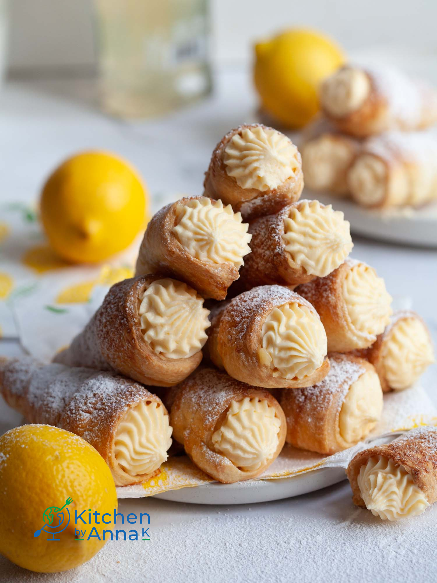 Lemon cream horns