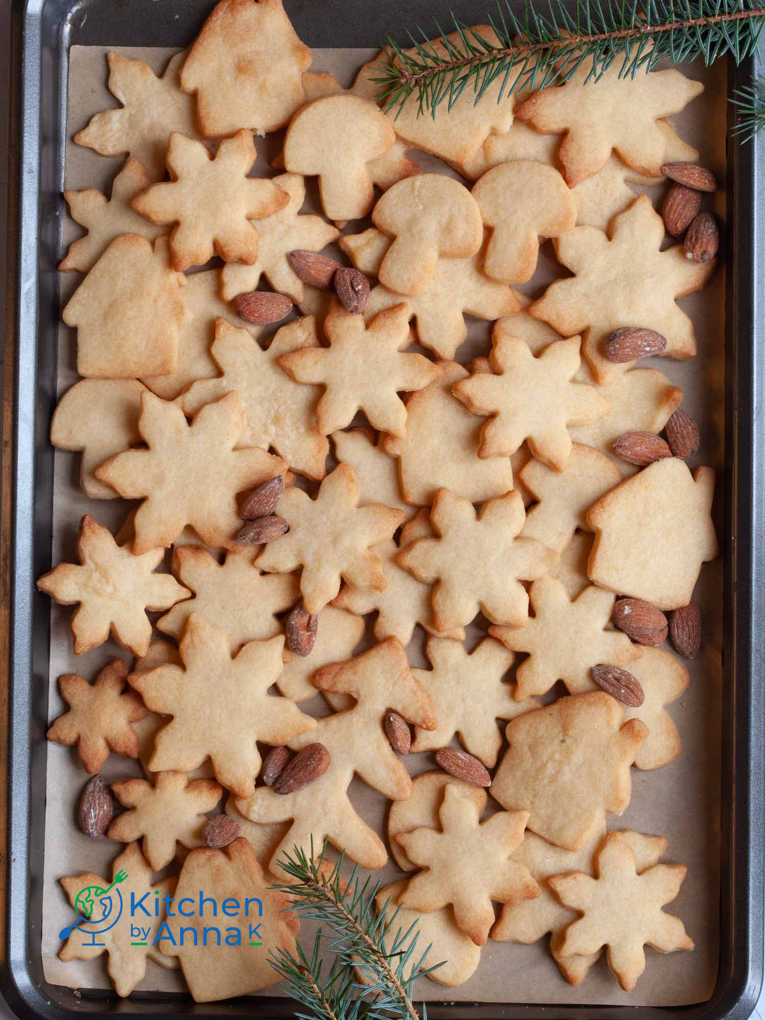 Marzipan cut out cookies
