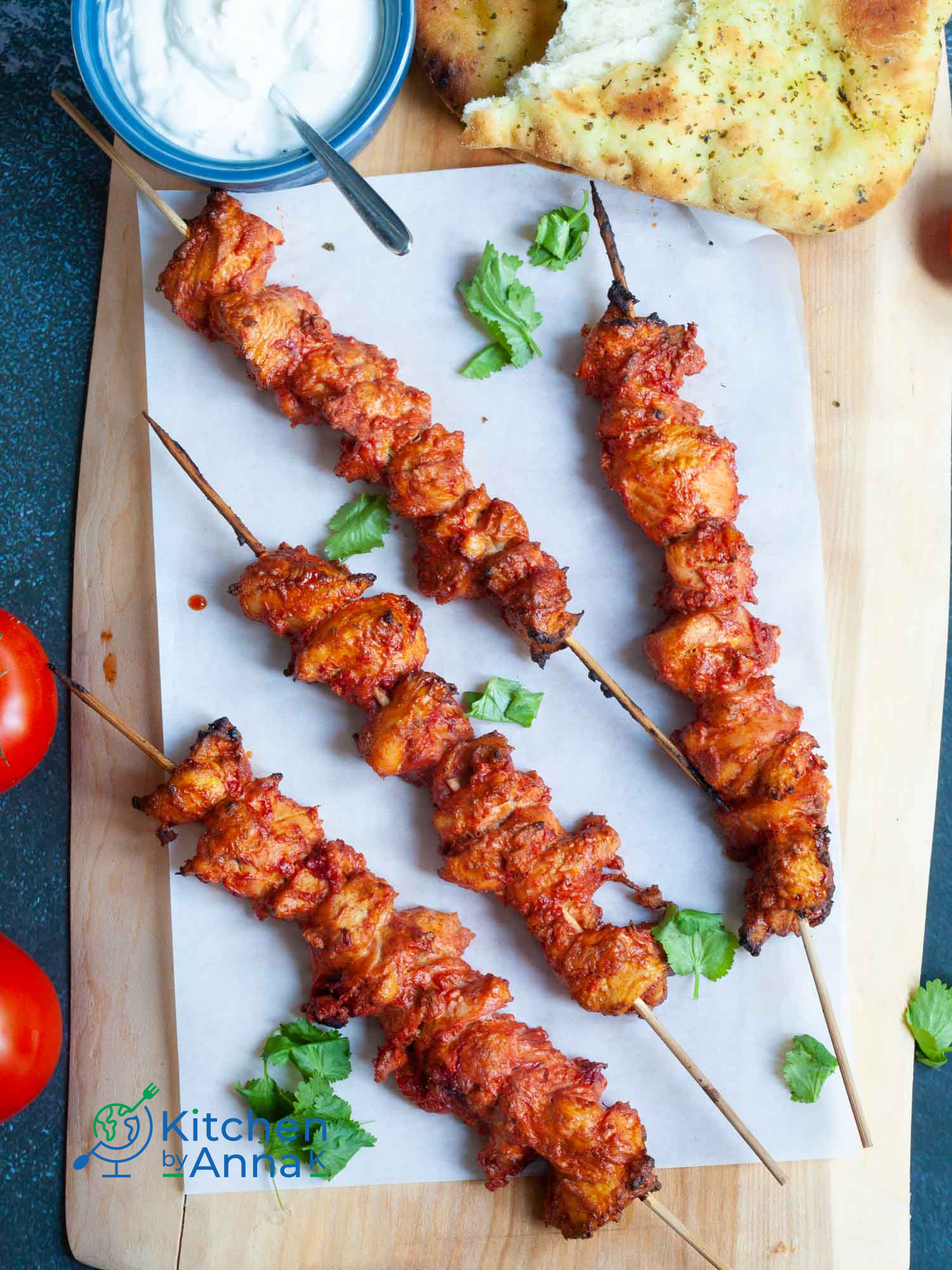 Tandoori chicken kebabs