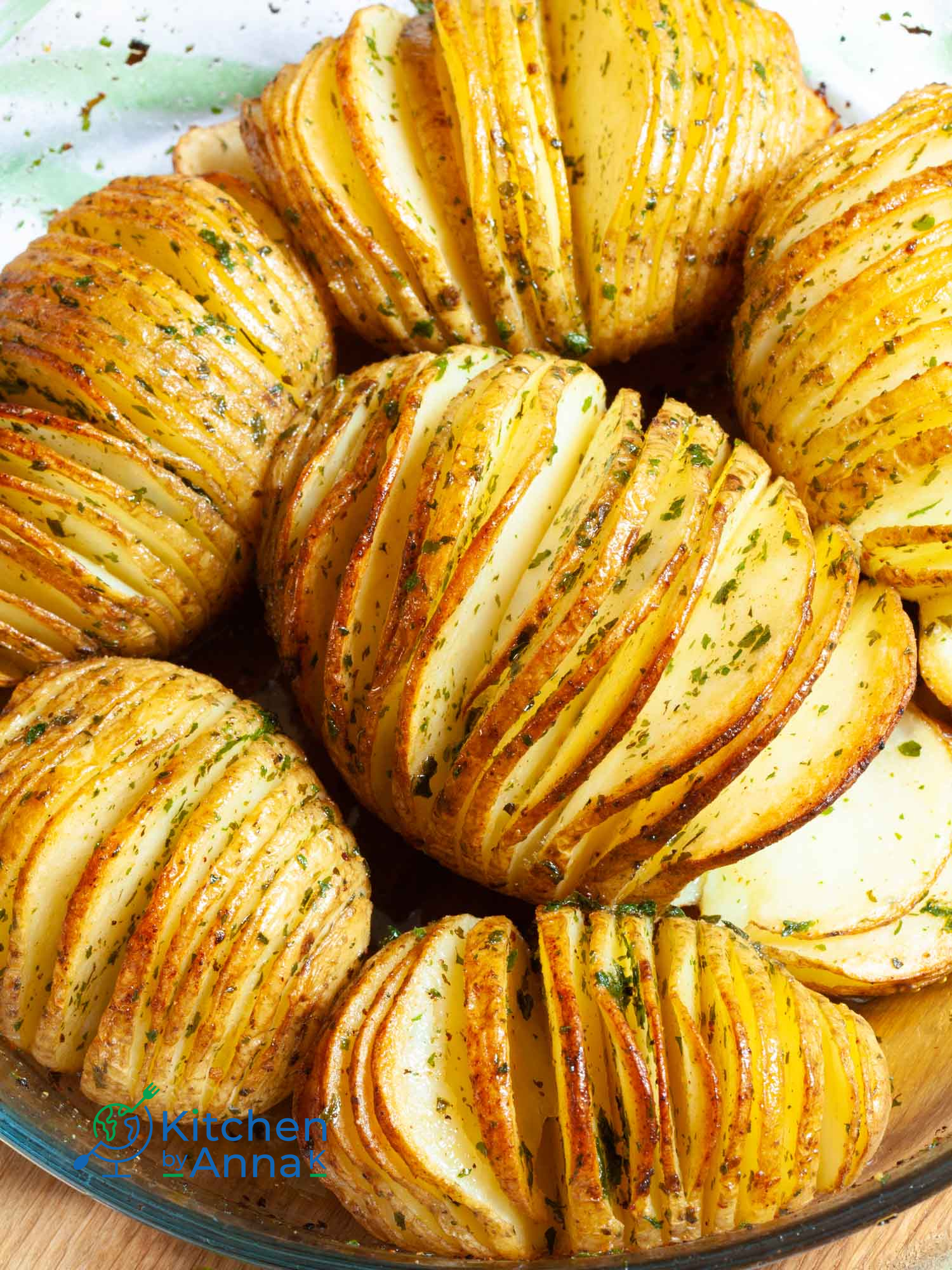 Buttery hasselback potatoes