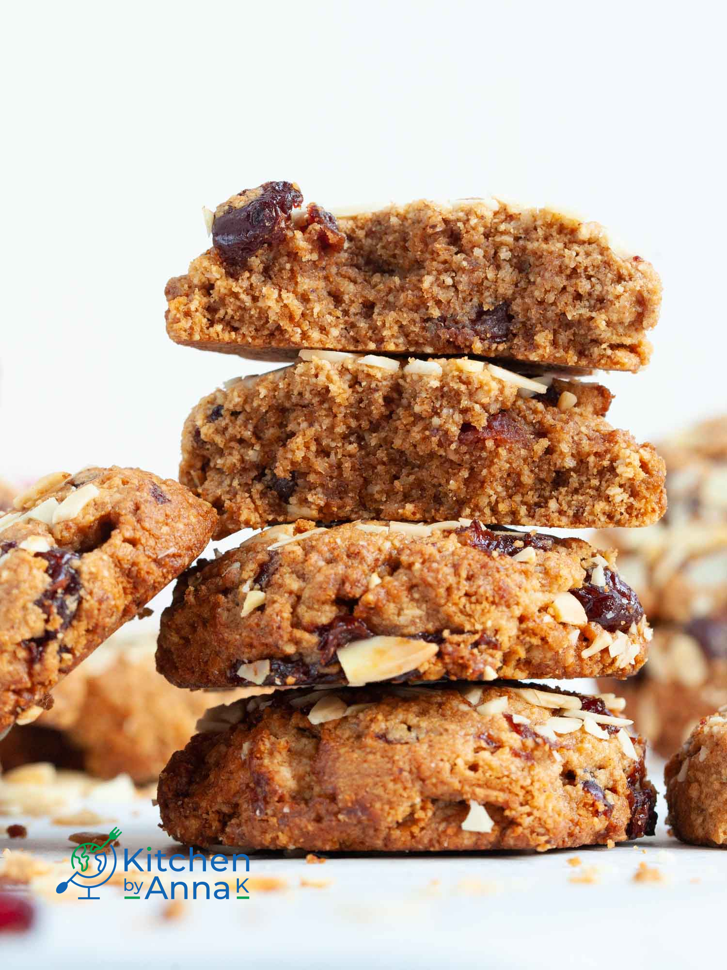 Almond butter and cherry cookies
