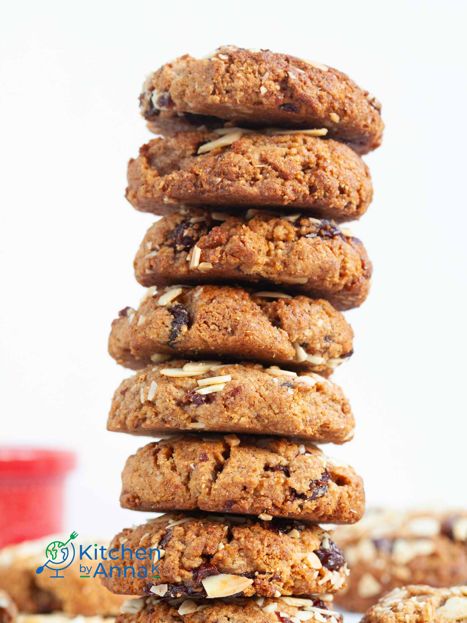 Almond butter and cherry cookies