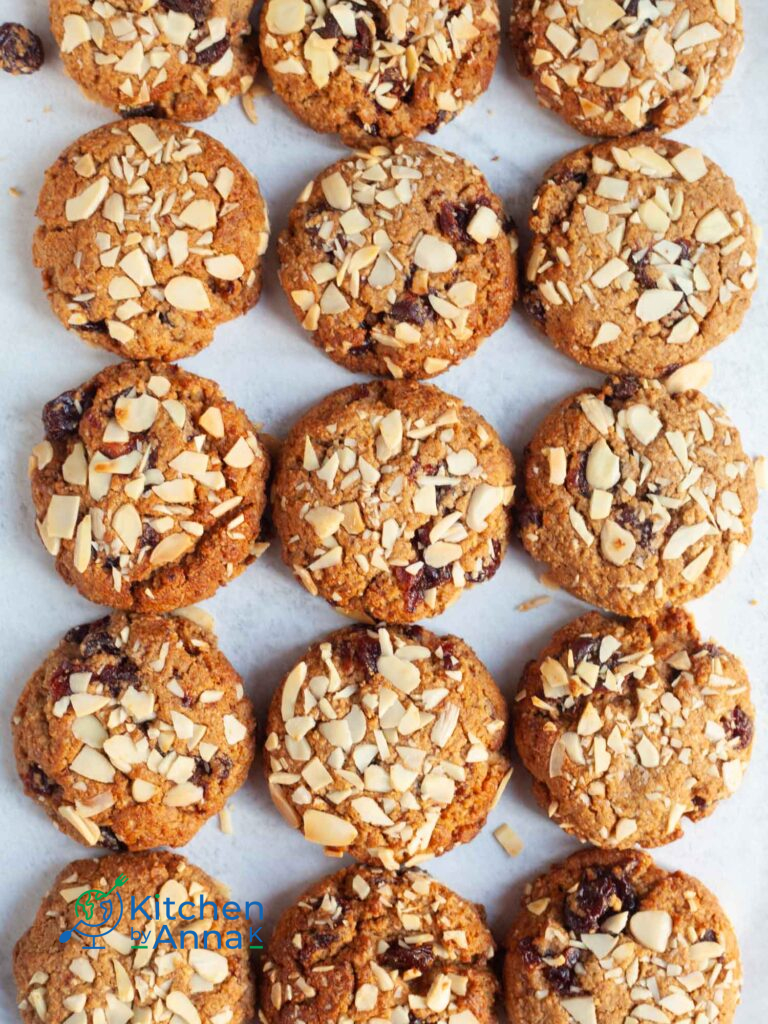 Almond butter and cherry cookies